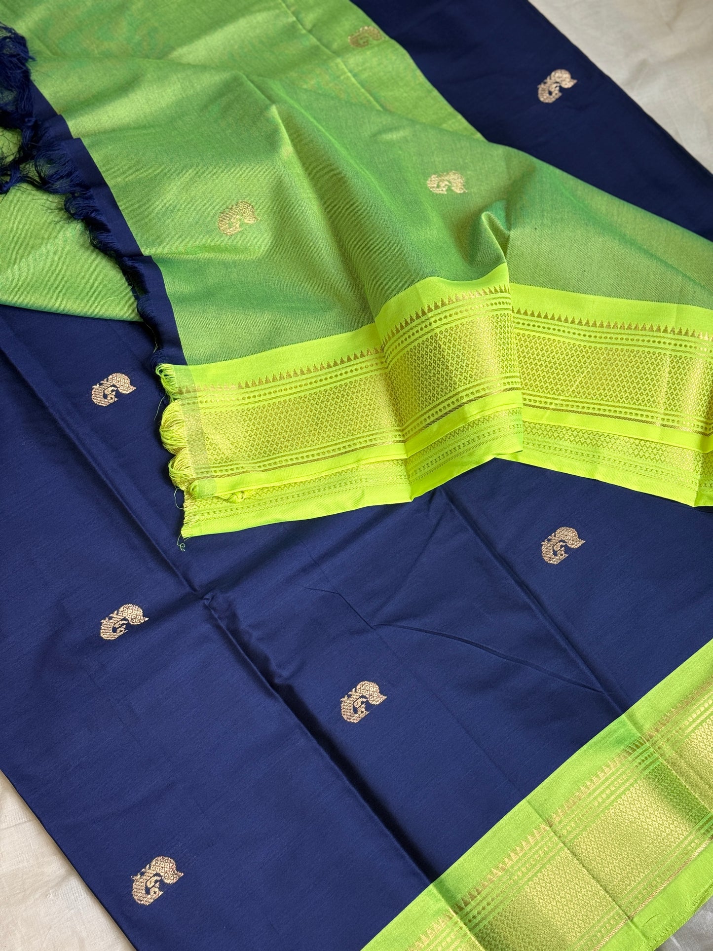 Navy Blue & Green