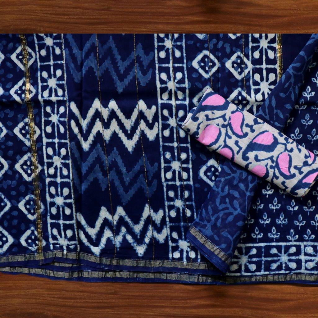 Blue Indigo Chanderi