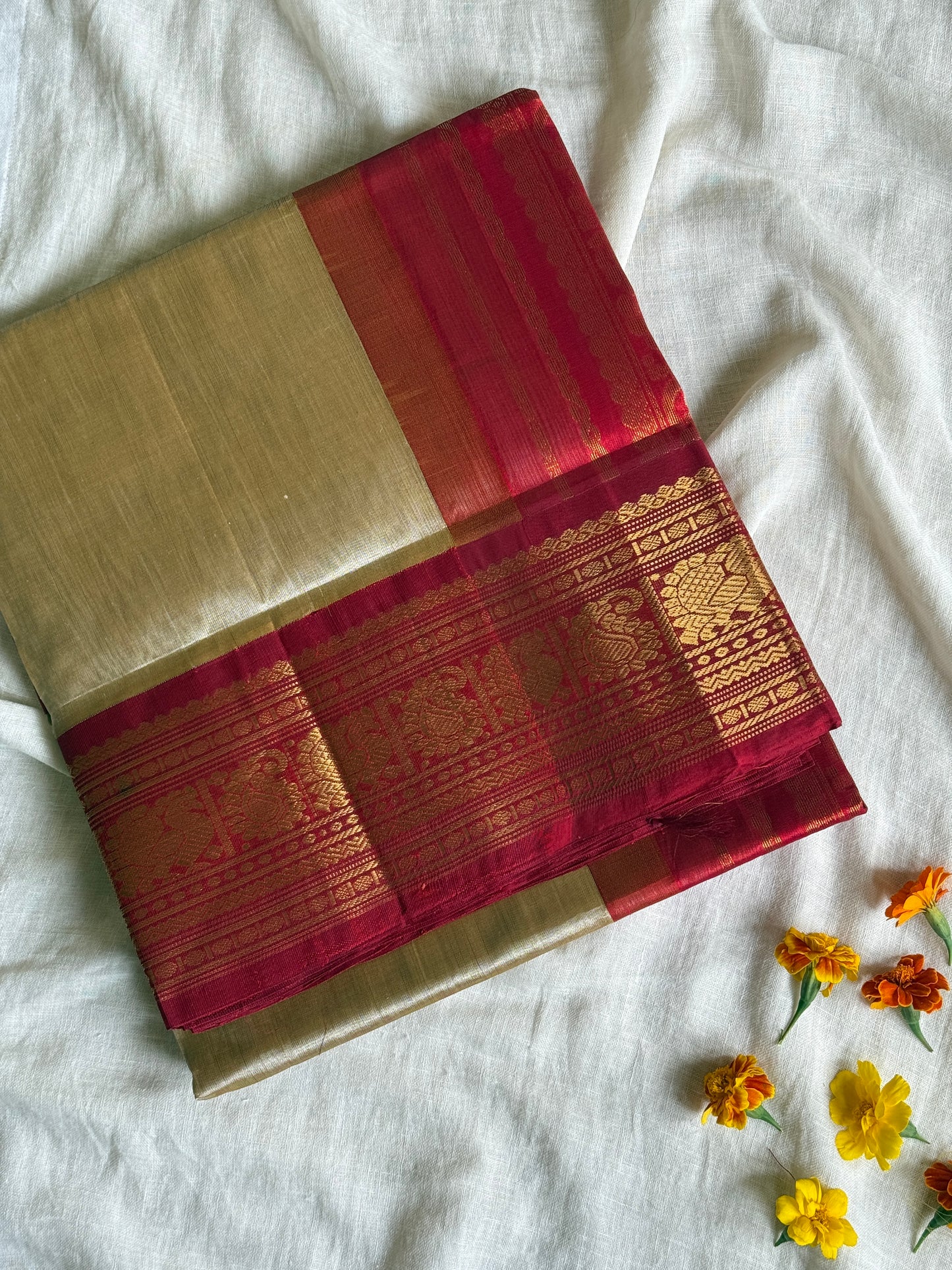 Beige & Brown Korvai
