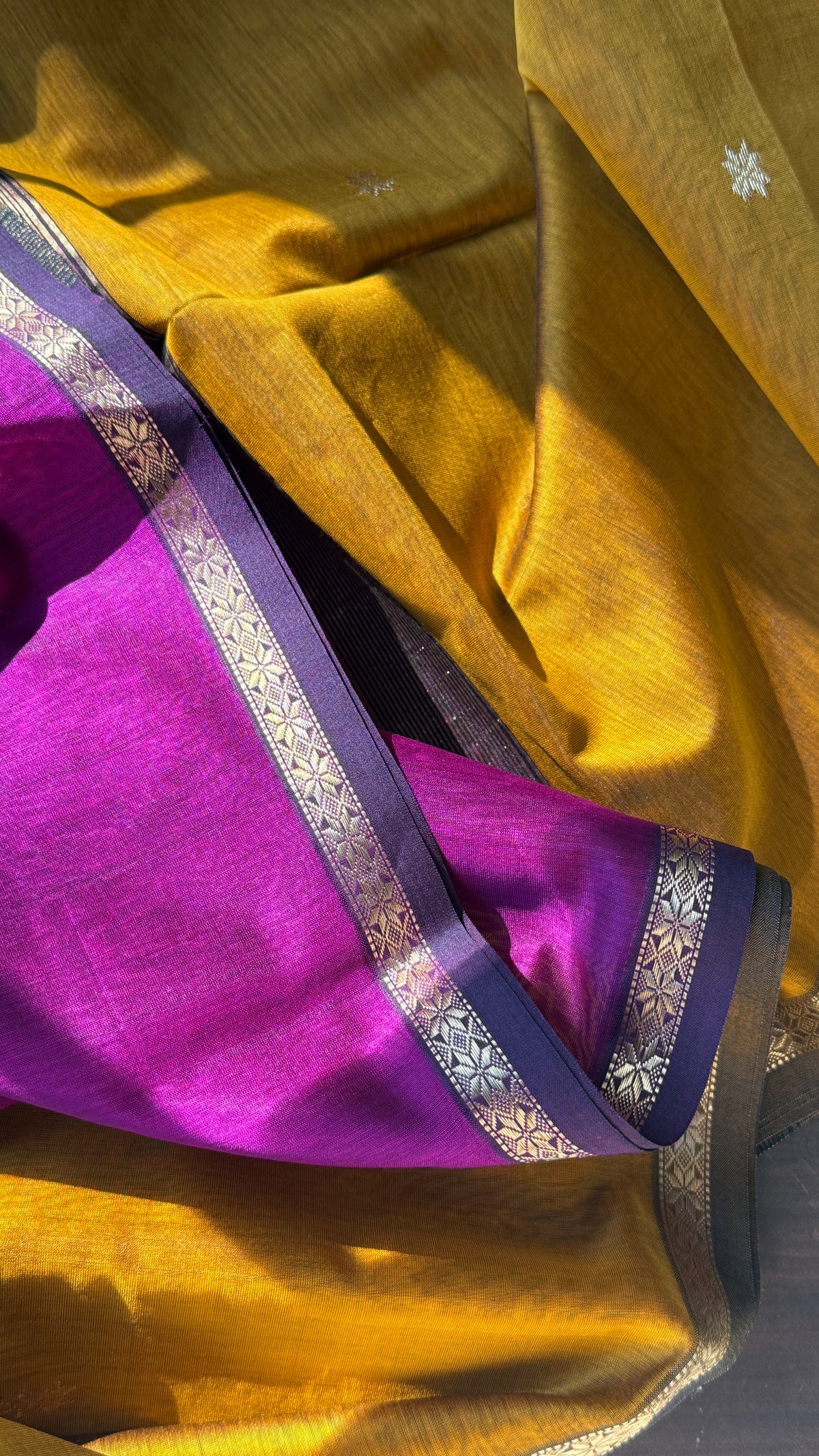 Maheshwari Mustard & Purple