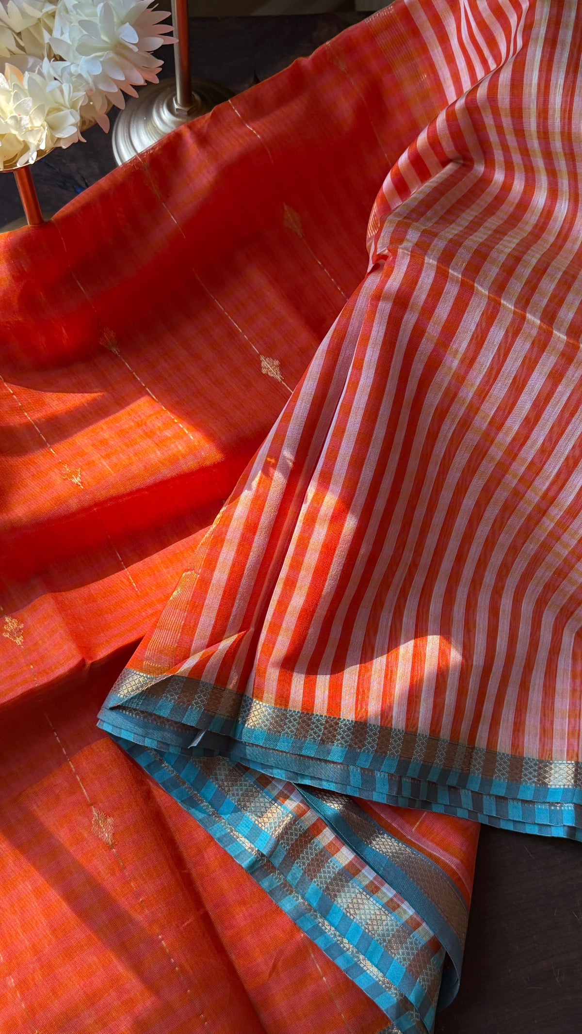 Maheshwari Orange checks