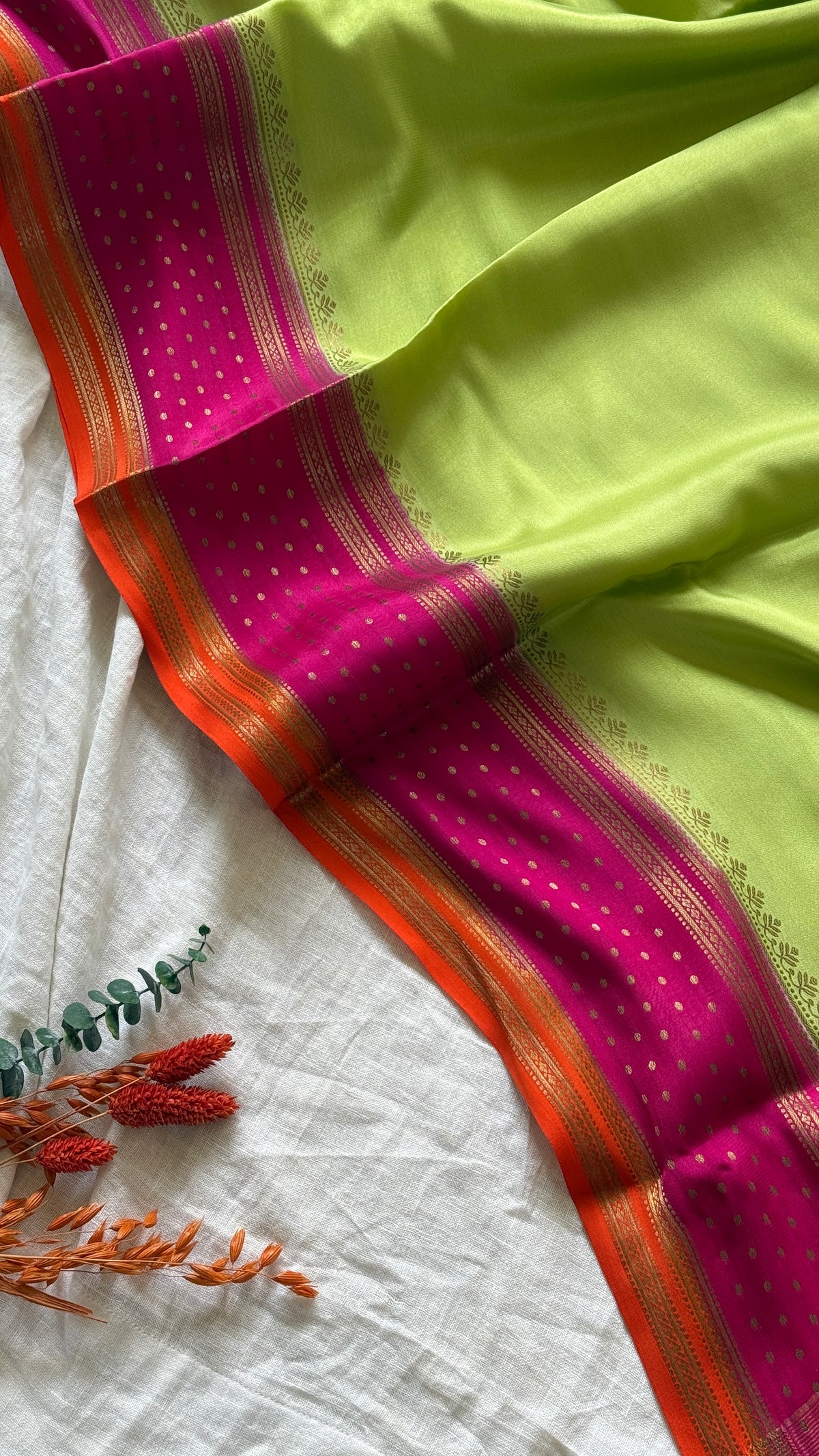 Apple Green Mysore Silk
