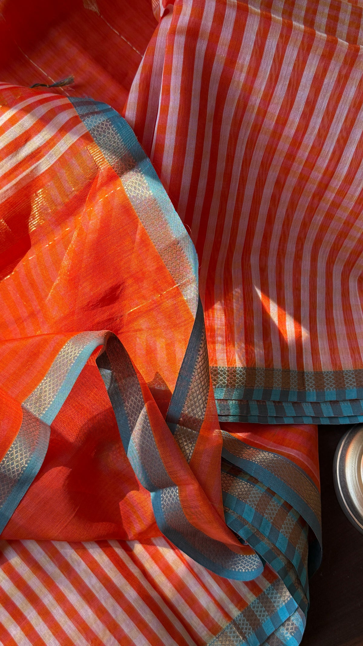 Maheshwari Orange checks