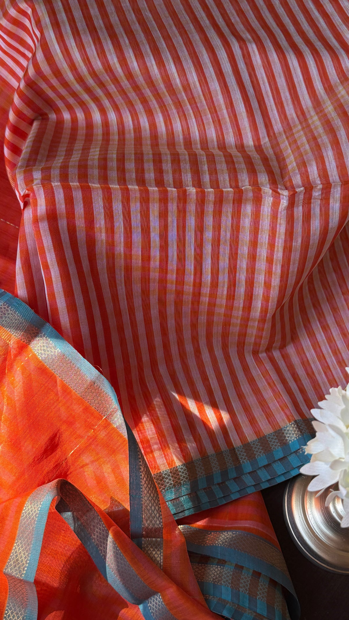 Maheshwari Orange checks