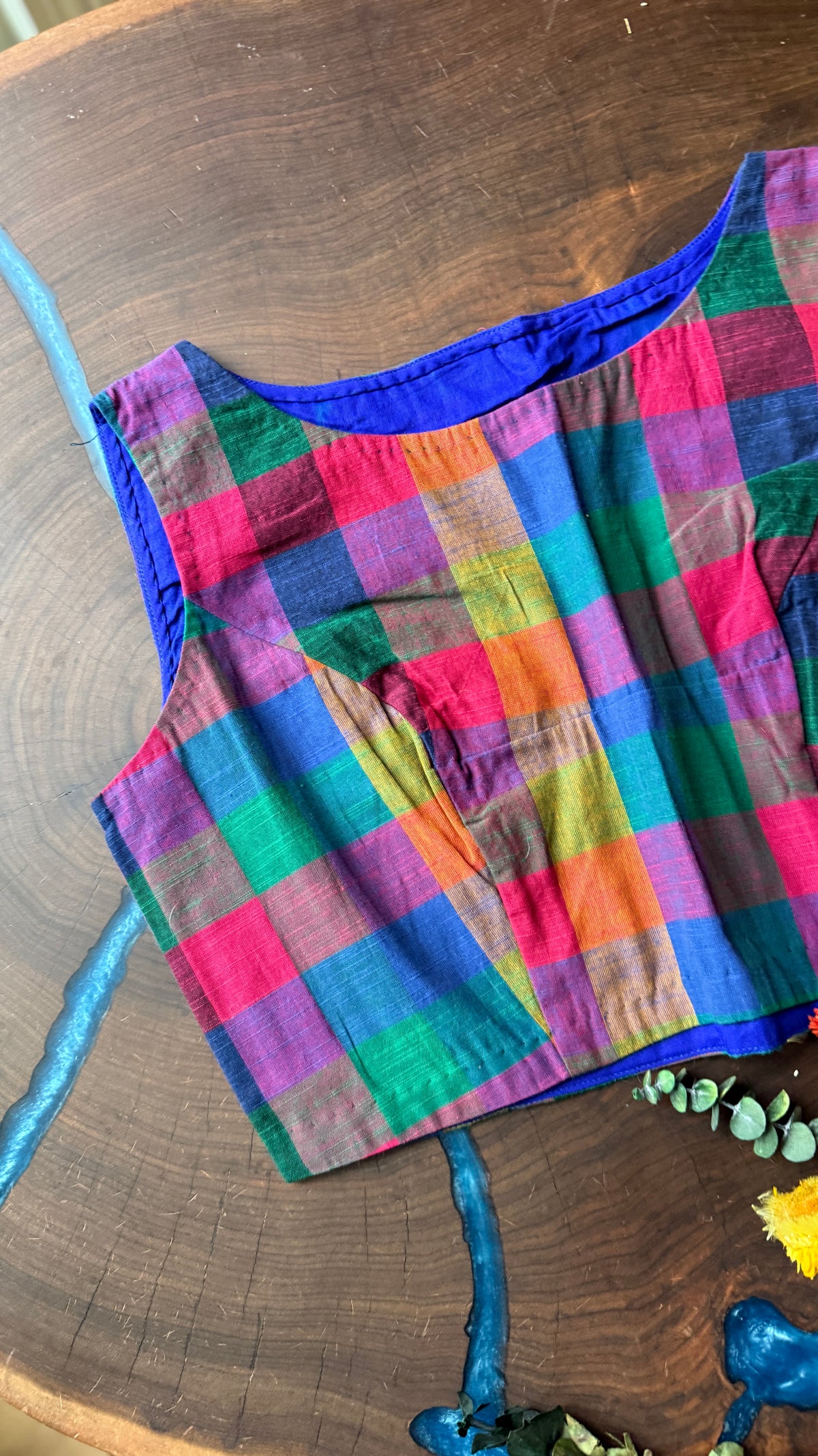 Madras Checks Blouse01