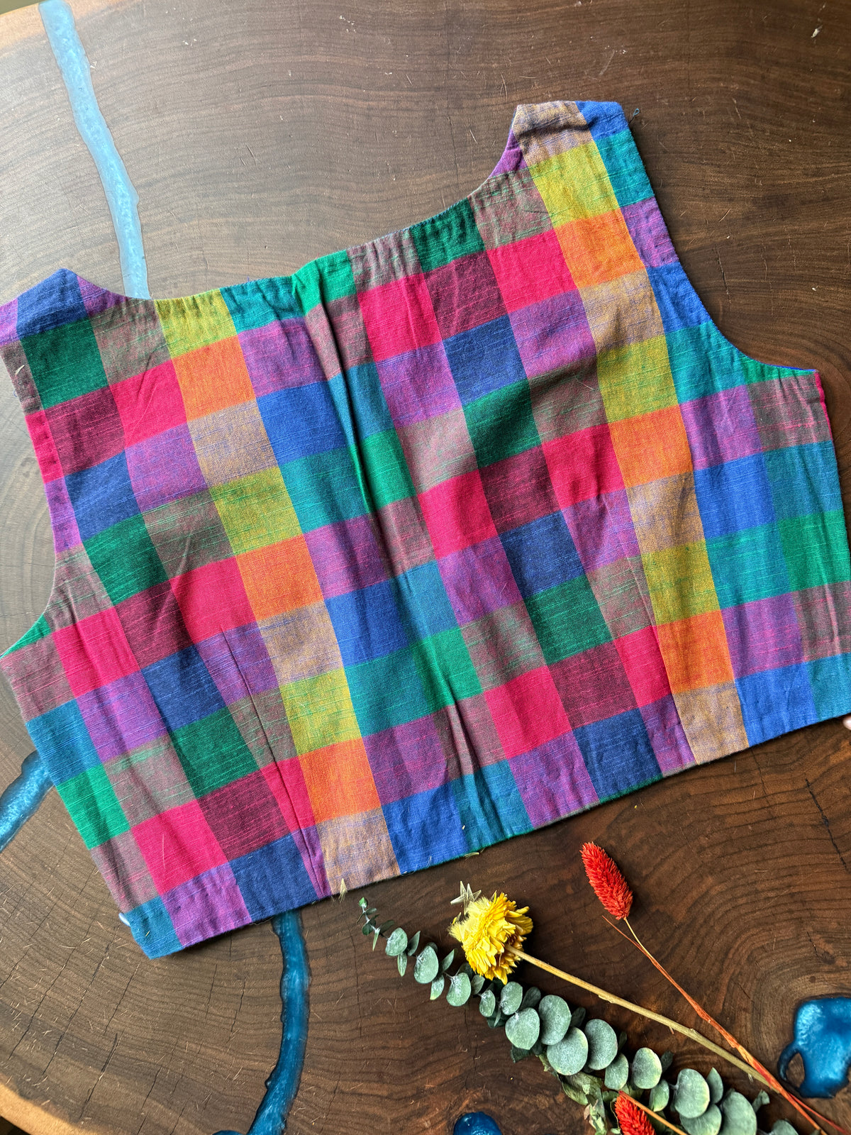 Madras Checks Blouse01