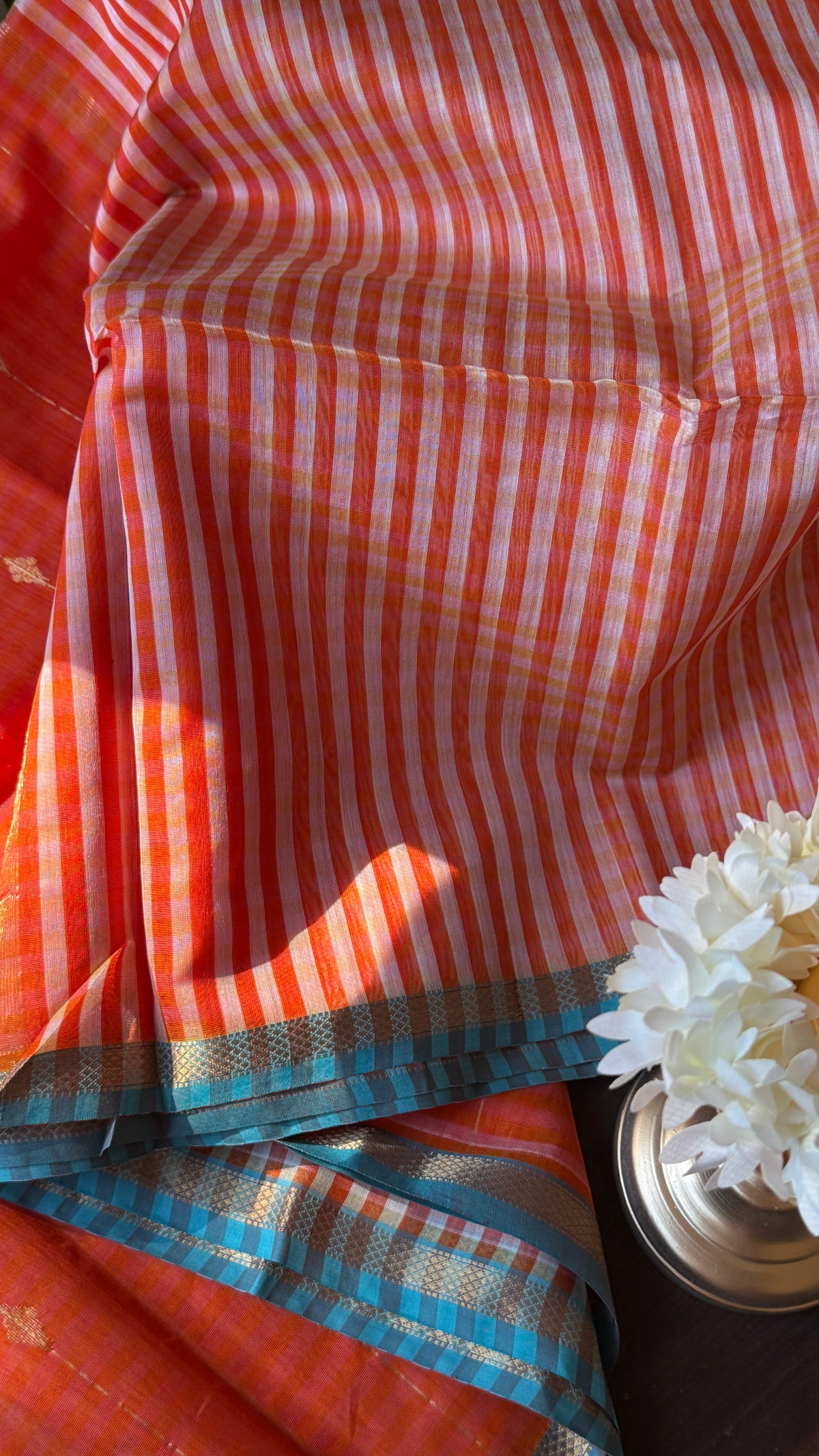 Maheshwari Orange checks