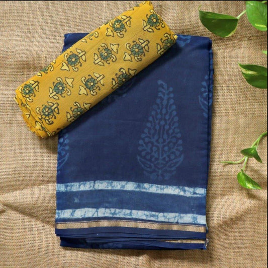 Blue Indigo Chanderi