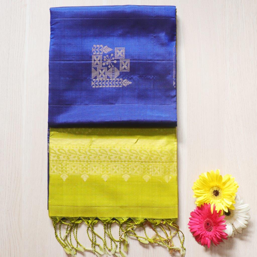 Ultram Blue Silk Sari